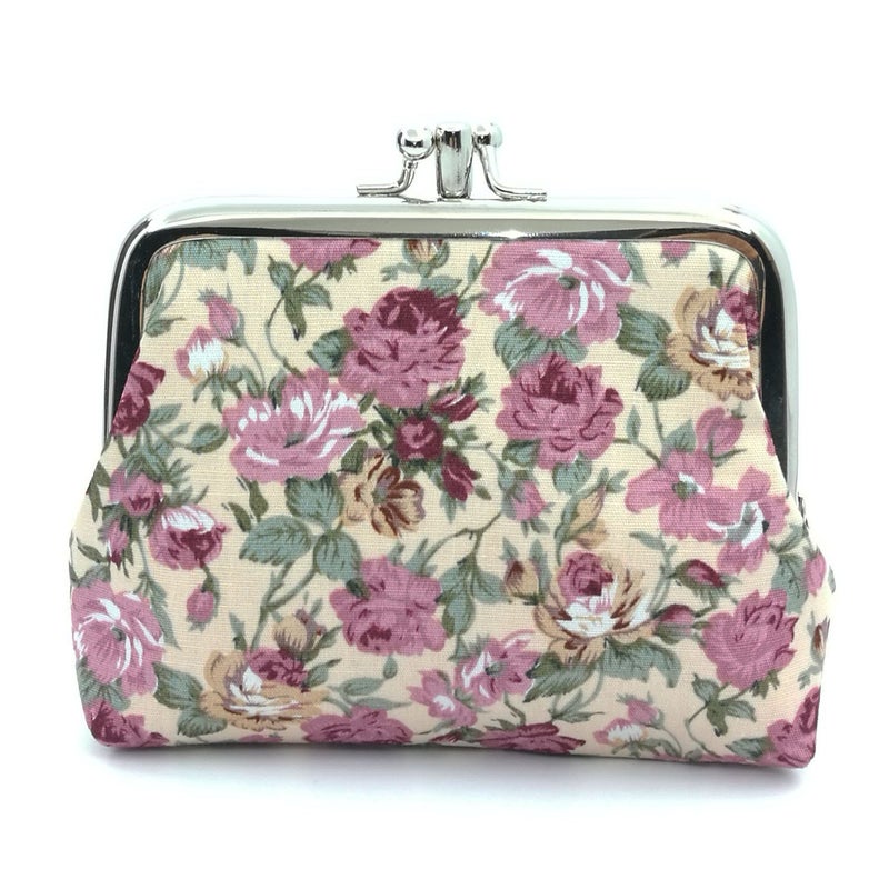 Sanxiner Cute Floral Buckle Coin Purses Vintage Pouch Kiss-lock Change Purse Wallets - Image 3
